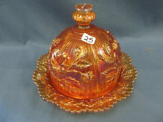 Imp. mari. Luster Rose butter dish: Imp. mari. Luster Rose butter dish