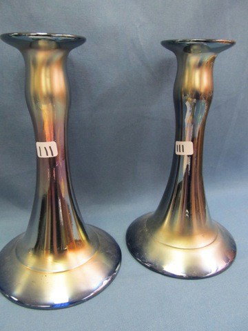 pair of candlestcks-8.5" blue Mae West: pair of candlestcks-8.5" blue Mae West