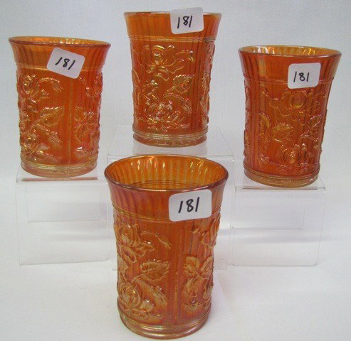 4 mari open rose tumblers: 4 mari open rose tumblers