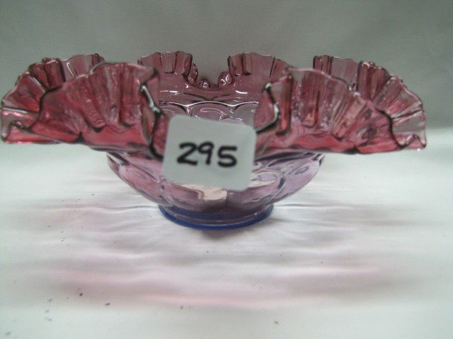 Fenton mulberry ruffled 9" bowl: Fenton mulberry ruffled 9" bowl