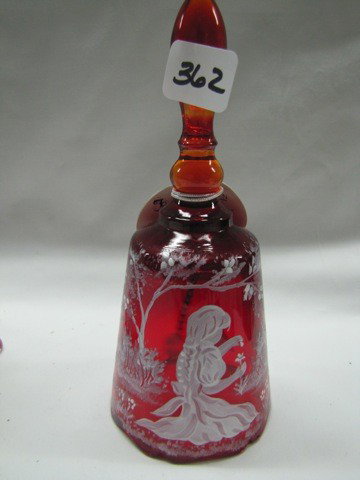 Fenton bell-red Mary Gregory-HP D. Fredrick: Fenton bell-red Mary Gregory-HP D. Fredrick