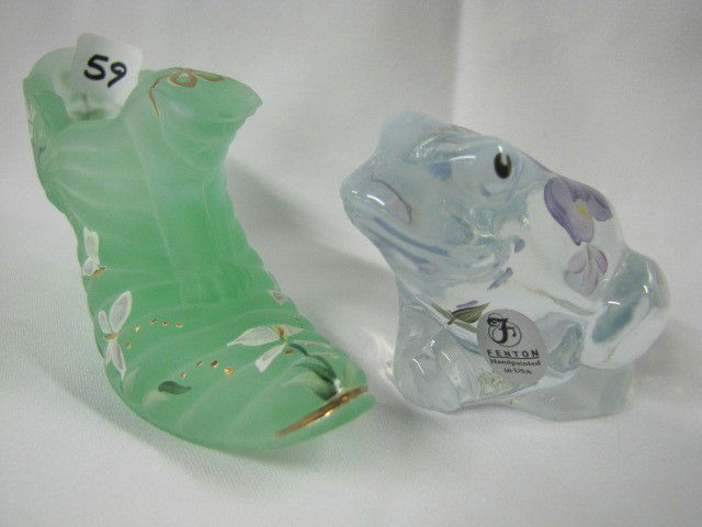 Fenton HP frog& shoe: Fenton HP frog& shoe