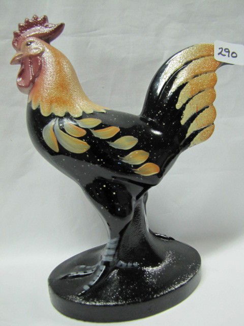 Fenton HP ebony rooster: Fenton HP ebony rooster