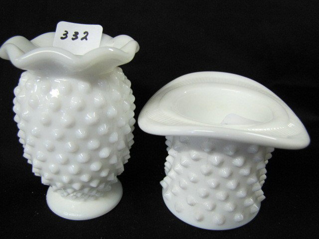 Fenton 2-pc. hobnail glass-see photo: Fenton 2-pc. hobnail glass-see photo