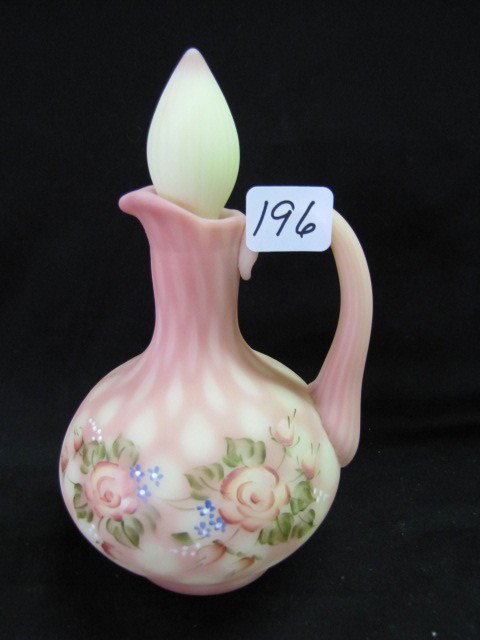Fenton burmese lattice HP cruet: Fenton burmese lattice HP cruet