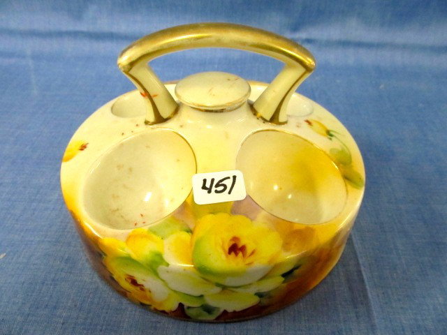 RARE Nippon 4 egg cup holder with warming lid GWM: RARE Nippon 4 egg cup holder with warming lid GWM