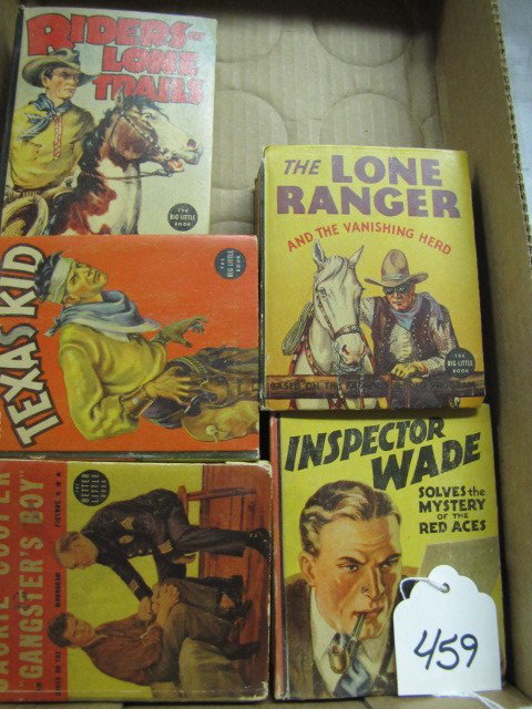5 Big Little Books Gangsters Boy, Texas Kid, inspe: 5 Big Little Books Gangsters Boy, Texas Kid, inspector Wade, Lone Ranger, Riders Lone Trails