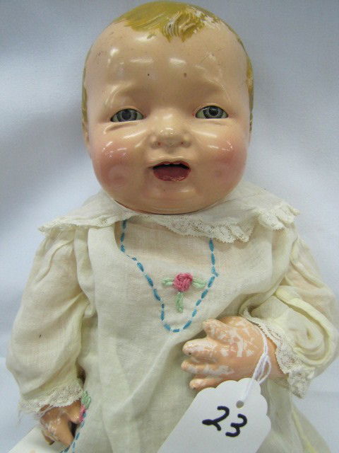 18" Effanbee Doll 1924, Baby, 2 teeth, blue sleep e: 18" Effanbee Doll 1924, Baby, 2 teeth, blue sleep eyes
