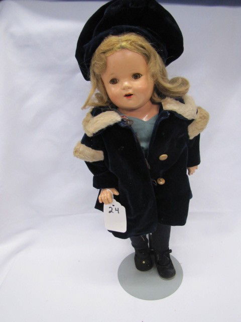 20" Effanbee Mary Ann, Brown tin sleep eyes, Blonde: 20" Effanbee Mary Ann, Brown tin sleep eyes, Blonde Mohair wig