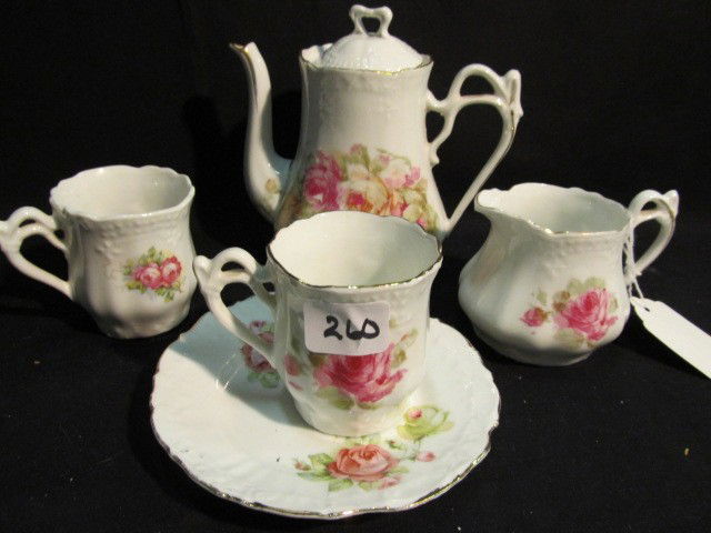 5 pc Rose Childs Tea Set: 5 pc Rose Childs Tea Set