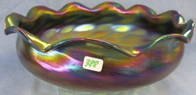 Impressive 11" Loetz multicolor centerpiece bowl.: Impressive 11" Loetz multicolor centerpiece bowl. Great iridescence and shape