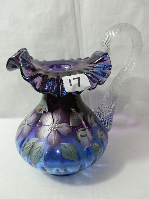 Fenton mulberry pitcher w/great color!: Fenton mulberry pitcher w/great color!