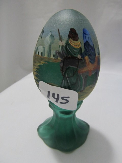 Fenton green egg -number 745/2500: Fenton green egg -number 745/2500