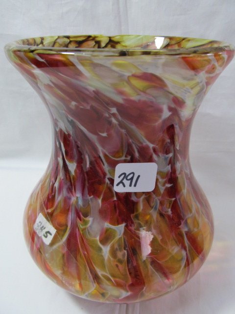 Fenton Nathan Schaffer SAMPLE vase sold at Fenton : Fenton Nathan Schaffer SAMPLE vase sold at Fenton Museum auction