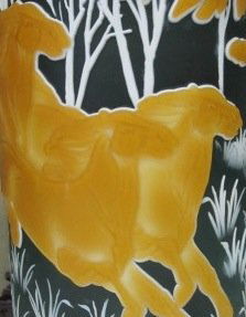 "Into the Light" 12" x 6" dome. 4-color, topaz/whit: "Into the Light" 12" x 6" dome. 4-color, topaz/white/crystal/green. All electric and looks AWESOME lit!