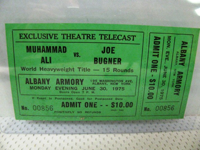 Original Promoter Ticket ~ Muhammad Ali vs. Joe Bu: Original Promoter Ticket ~ Muhammad Ali vs. Joe Bugner 1975