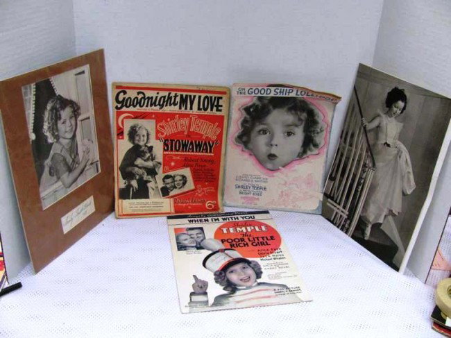 Shirley Temple Lot ~ Sheet Music (3) Good Ship Lol: Shirley Temple Lot ~ Sheet Music (3) Good Ship Lollipop, When I'm with You, Goodnight My Love, Autograph, Photo, Photo from Magazine