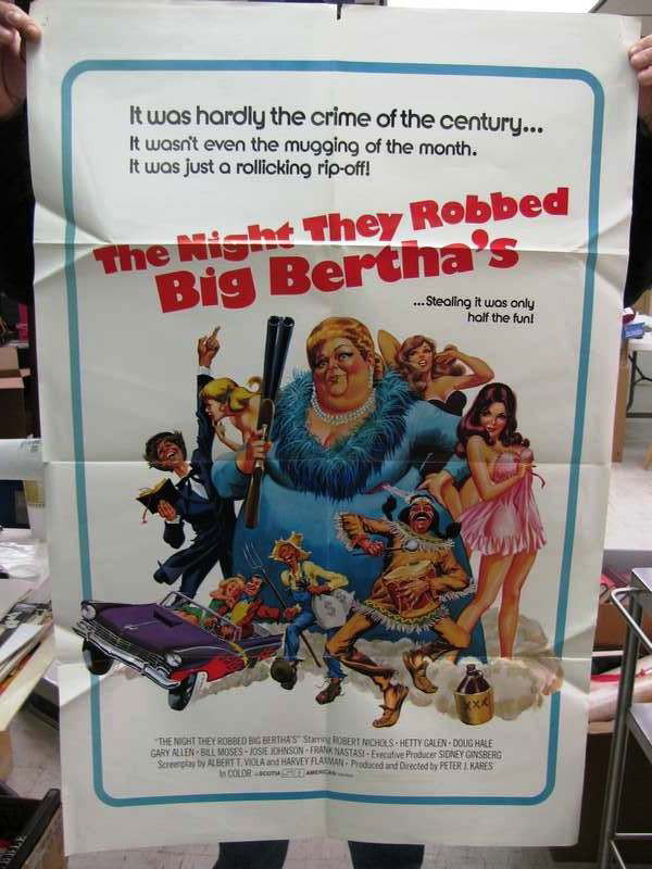 Movie Theatre Poster ~ 41" X 27" ~ 1975 ~ The Nigh: Movie Theatre Poster ~ 41" X 27" ~ 1975 ~ The Night They Robbed Big Bertha's