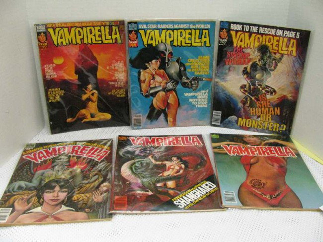 6 Issues Warren VAMPIRELLA Comic Book Magazines ~ #: 6 Issues Warren VAMPIRELLA Comic Book Magazines ~ #'s 40, 68, 70, 78, 79, 86
