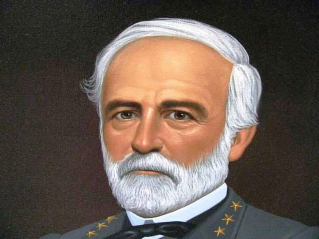 Framed Painting on Canvas of General Robert E. Lee: Framed Painting on Canvas of General Robert E. Lee Signed NOEL ~ 23" X 27"