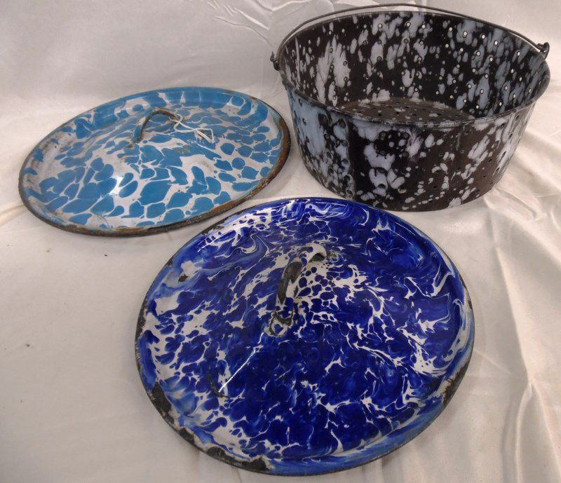 Vintage Misc. Assorted Lot of Granite / Sponge Ware ~ 2 (1 of 5)