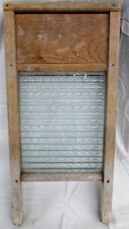 Vintage Small Glass Lingerie Wash / Rub Board 18" (1 of 4)