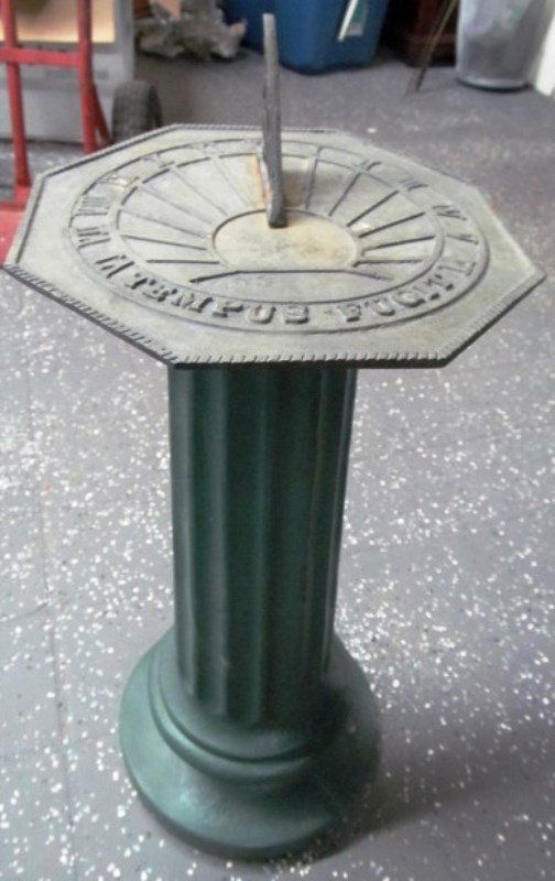 Sun Dial On Concrete Pedestal ~ 10" Dial (1 of 7)