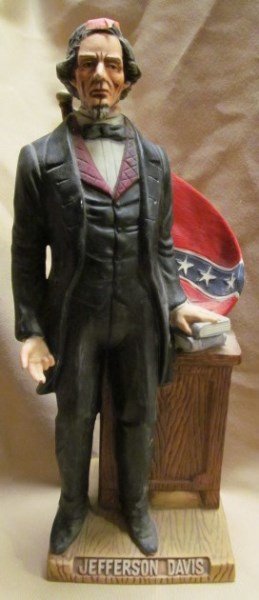 Confederate McCormic Whiskey Decanter: Jefferson Davis ~ President of the CSA ~ In the 1970's McCormick Distillery's had these Decanters made, filled and sealed with their product McCormick Whiskey. Only four Confederate Heroes were honore