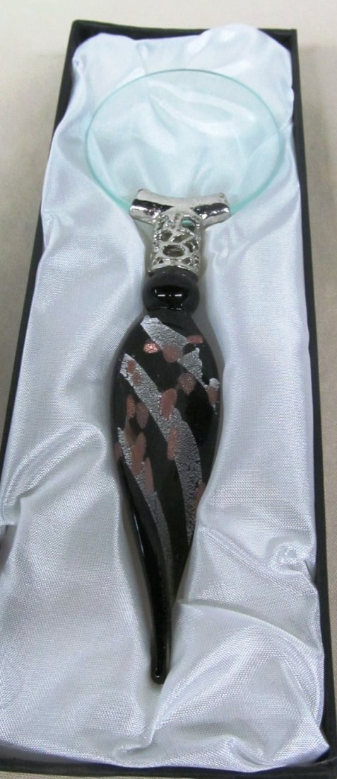 Murano Glass Handle Magnifying Glass: Murano Glass Handle Magnifying Glass