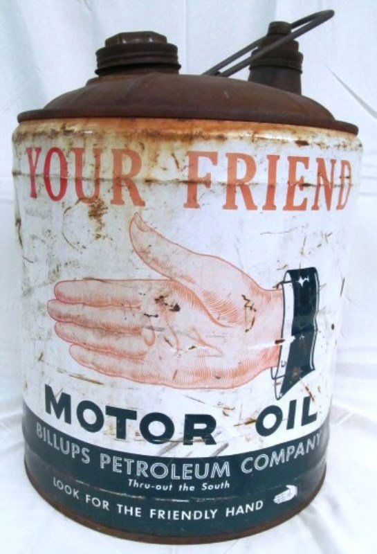 Vintage YOUR FRIEND "Billups Petroleum" Motor Oil 5 (1 of 4)