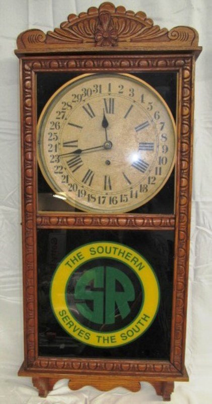 Vintage New Haven Clock Co. Carved Wood Wall Clock ~ (1 of 10)