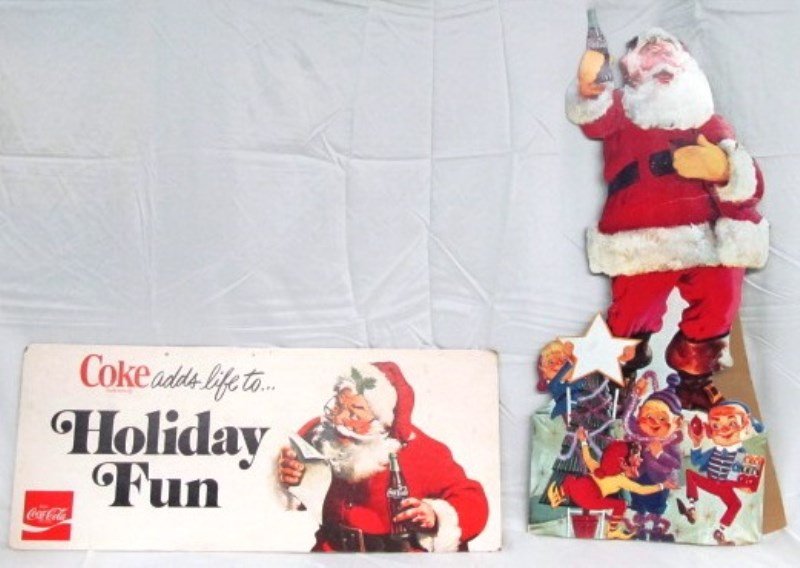 Lot of 2 Vintage Coca-Cola 1960's Stand-Up & Display (1 of 9)