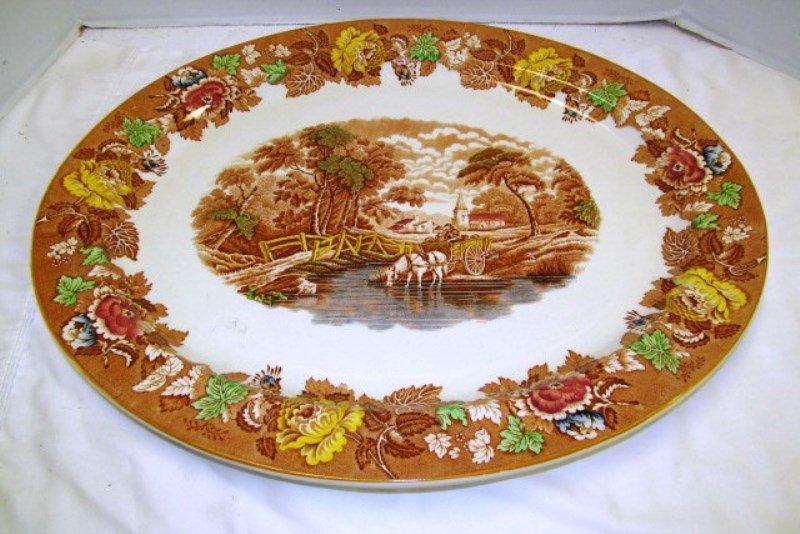 Huge 21" X 17" Vintage Enoch Wood & Sons Wood Ware (1 of 9)