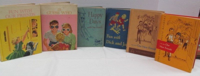 Lot of 6 Retro Dick, Jane & Sally Reading Books ~: Lot of 6 Retro Dick, Jane & Sally Reading Books ~ 1940's ~ 1950's ~ 1960's