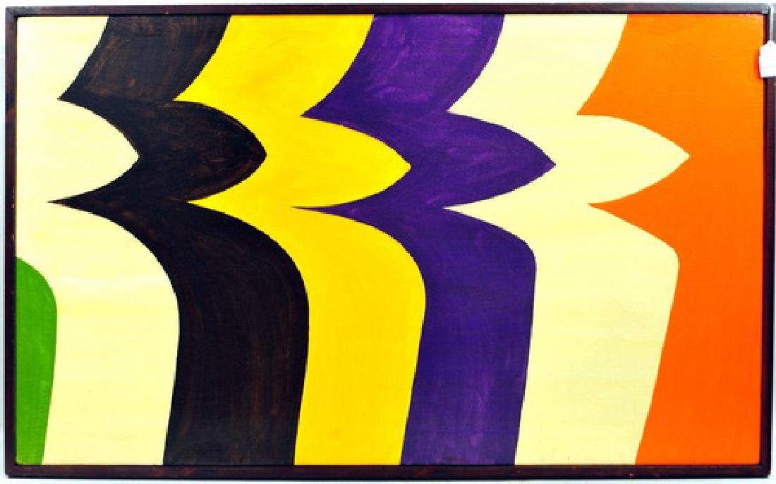 OOC 40x23 framed "Rain Forrest People" 1991: By Frank Diaz Escalet