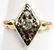 2 Antique Ladies 14K Gold Diamond rings - 3