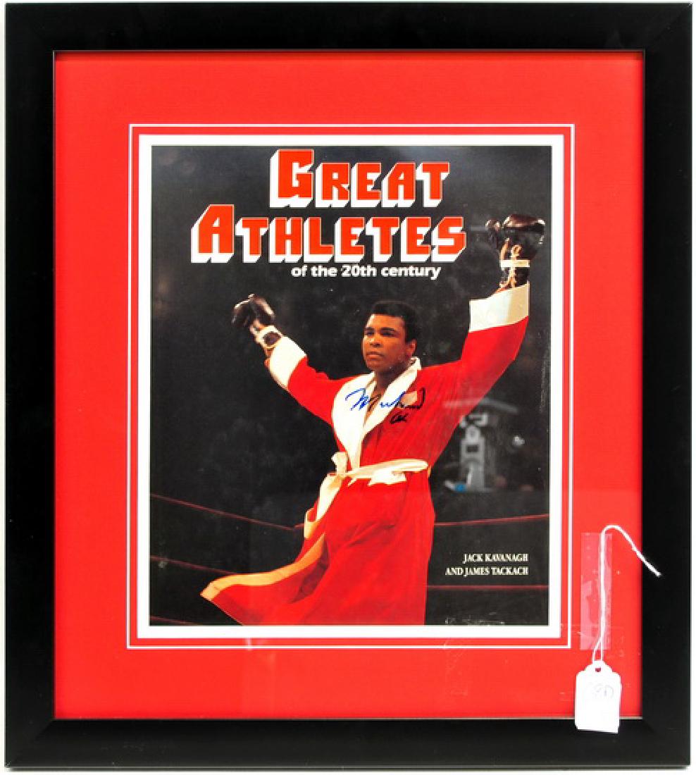 Muhammad Ali Signed Book cover Framed JSA COA: Signed Book Cover James Spence Authenticated