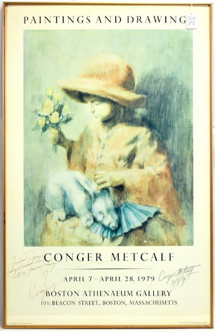 Conger Metcalf signed poster 34x22: Conger Metcalf signed poster 34x22