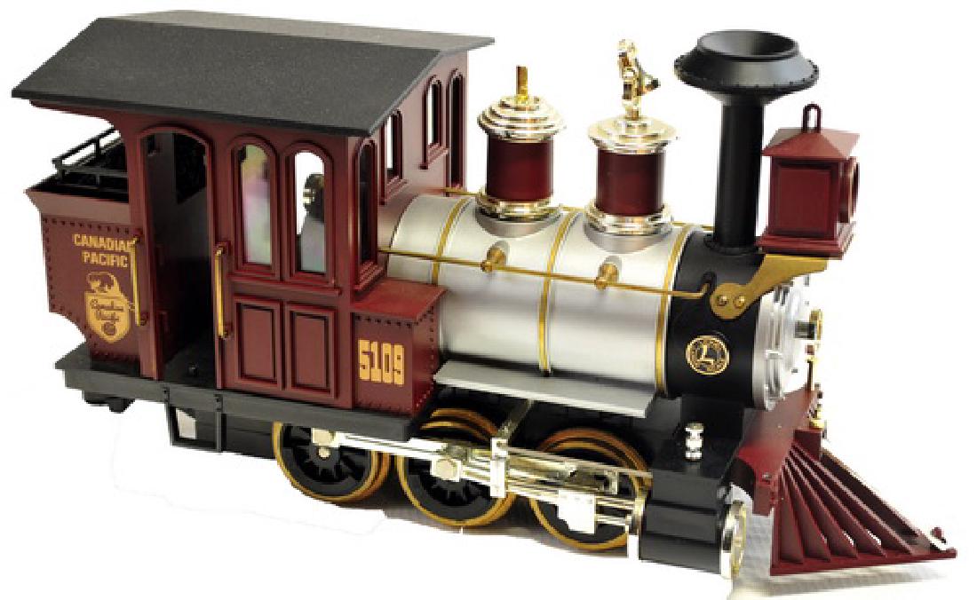 2 "g" Scale Train Locomotives Lionel & Baldwin: "g" Scale Train Locomotives One Lionel Canadian Pacific #5109 11" Long 6" Tall 4.5" Wide And A Baldwin Aroostook Valley Railroad Locomotive #3 14" Long 6" Tall And 4.5" Wide Both In Good Used Conditio