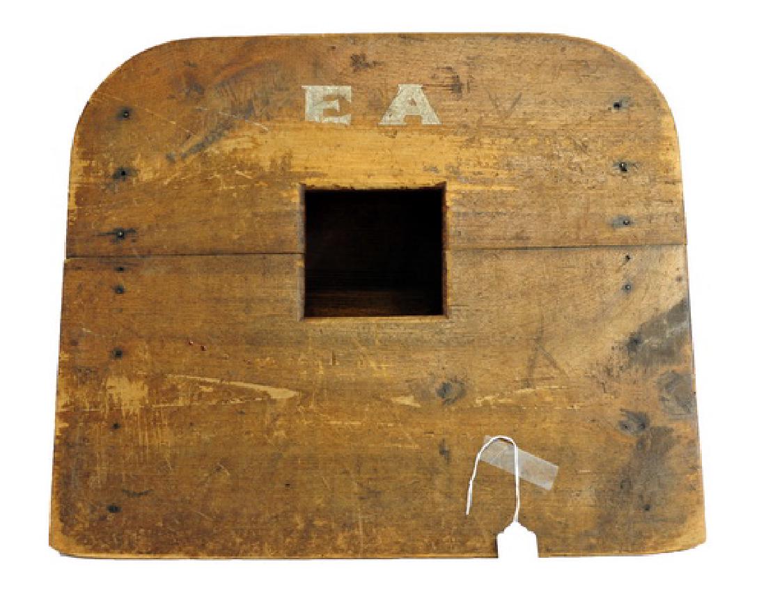 Antique Erskine Academy Corn hole Game Board: Measures 19x16