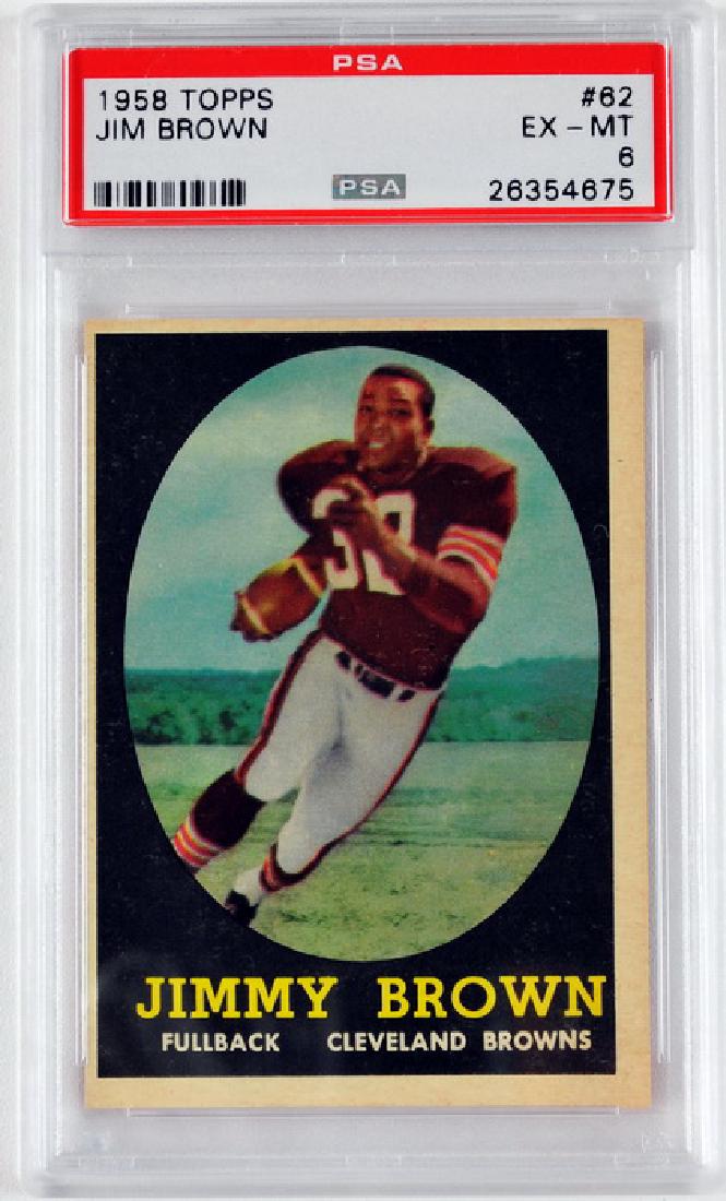 1958 Topps Jim Brown Rookie Psa Ex/mt 6 (1 of 2)