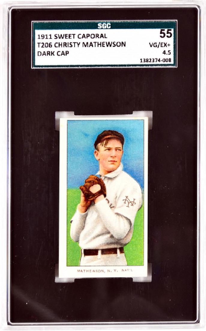 1911 T206 Christy Mathewson SGC Graded 55 VG/EX (1 of 2)