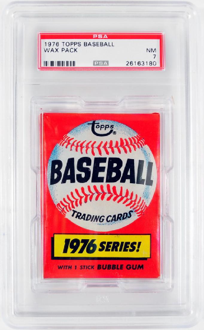 1976 Topps Baseball Graded Wax Pack PSA NM 7 (1 of 2)