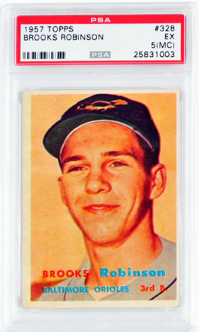 1957 Topps Brooks Robinson Rookie Card PSA EX5 (1 of 2)