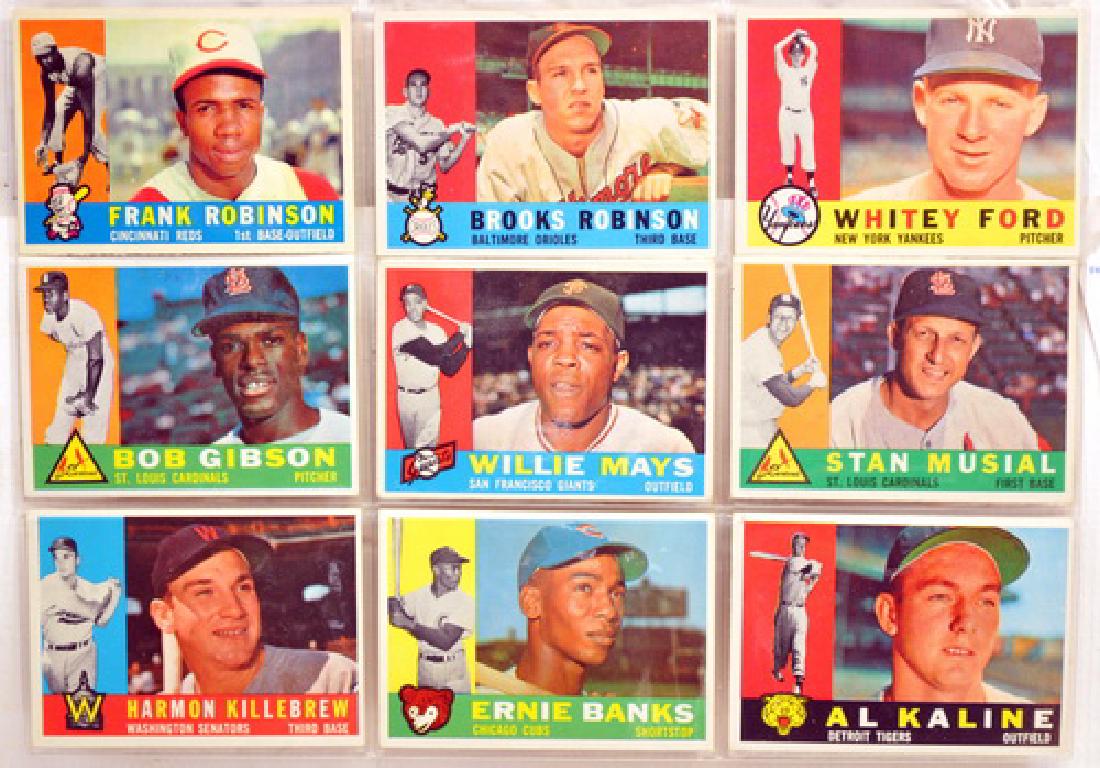 9 1960 Topps Baseball Hall Of Famers (1 of 2)