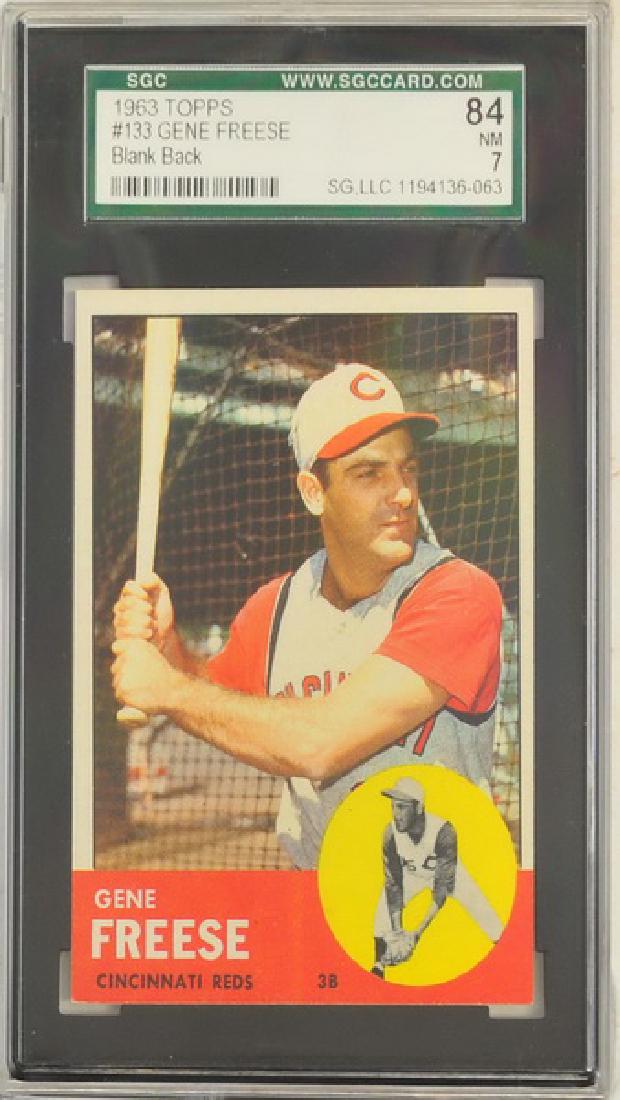 1963 Topps Gene Freese Blank Back Graded (1 of 2)