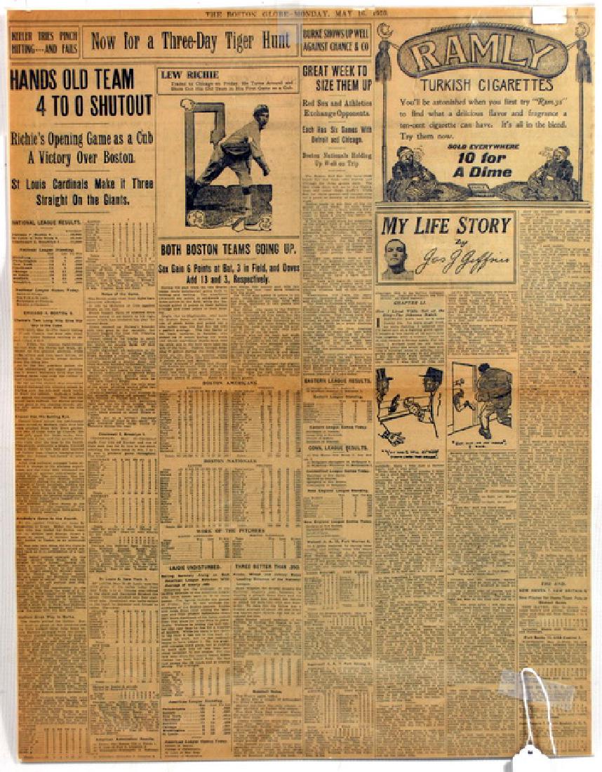 Four 1910 Baseball Newspapers (1 of 4)