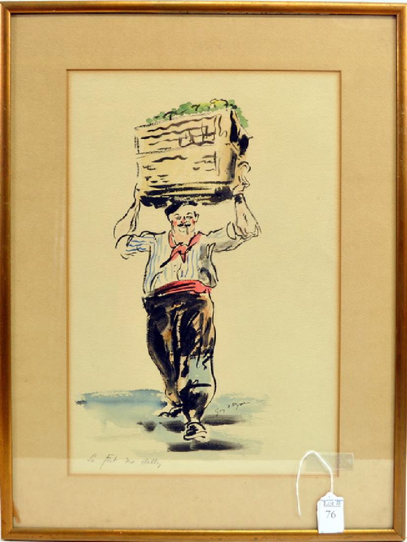 Watercolor On Paper By Guy Neyrac: Measures 17x11 Signed