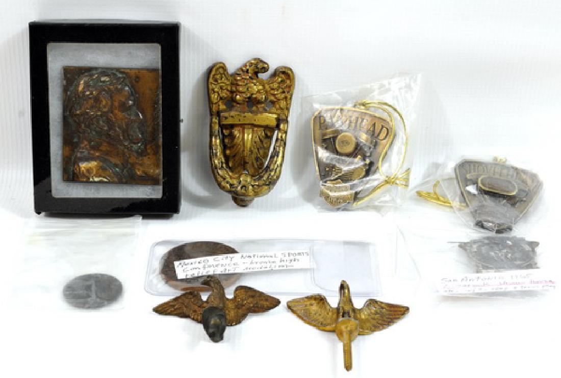 Misc. Christmas Ornaments Harley Davidson: Christmas Ornaments by Harley-Davidson Shovelhead 2000 and Panhead 2000, Mexico city National sports conference- Bronze high relief art Medalion, San Antonio 1965 Livestock show medal, and more Bronze