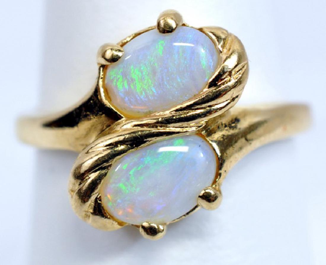 Ladies 14k Yellow Gold Opal Ring Size 5.5 (1 of 3)